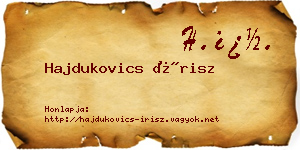 Hajdukovics Írisz névjegykártya